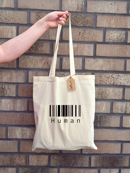 Baumwolltasche "Human mit Barcode"