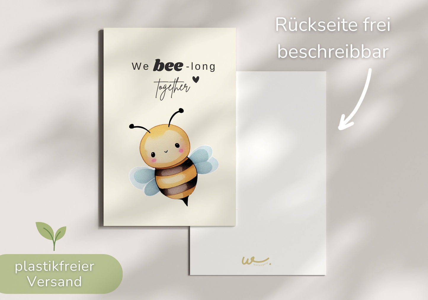 Grußkarte 'We bee-long together'